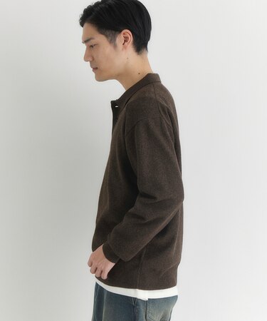 バックナンバー ポリナイロンニットポロ襟セーター