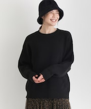 ハニーサックルローズ 畦編みクルーネックセーター