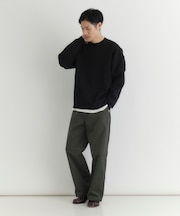 バックナンバー ウォッシャブルニットメランジクルーネックセーター