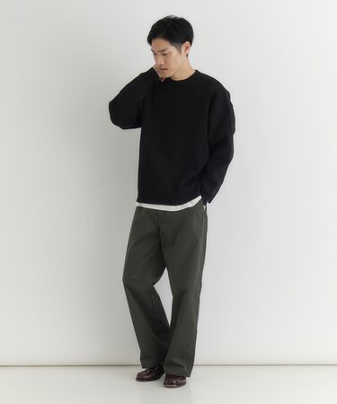 バックナンバー ウォッシャブルニットメランジクルーネックセーター