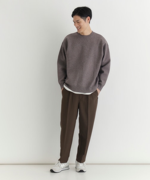 バックナンバー ウォッシャブルニットメランジクルーネックセーター