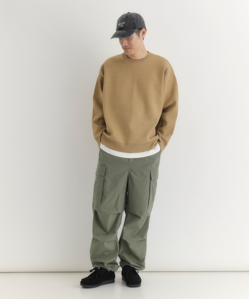 バックナンバー ウォッシャブルニットメランジクルーネックセーター