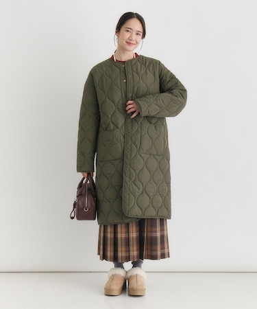ハニーサックルローズ キルティングロングコート