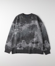 バックナンバー シャギーニットグラデーションクルーネックセーター