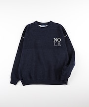 バックナンバー モールニットロゴクルーネックセーター