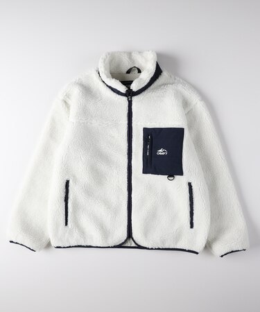 キャンプ7 ボアフルジップスタンドネックブルゾン
