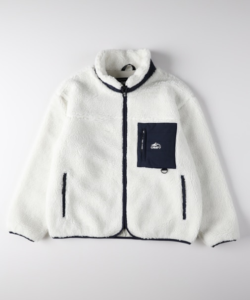 キャンプ7 ボアフルジップスタンドネックブルゾン