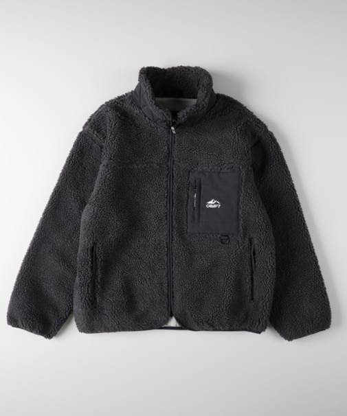 キャンプ7 ボアフルジップスタンドネックブルゾン