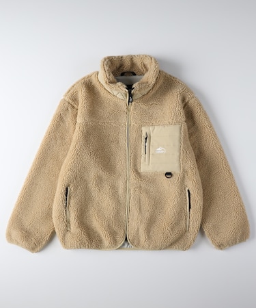 キャンプ7 ボアフルジップスタンドネックブルゾン