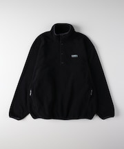 キャンプ7 フリースハーフスナップロゴトレーナー