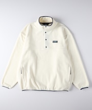 キャンプ7 フリースハーフスナップロゴトレーナー