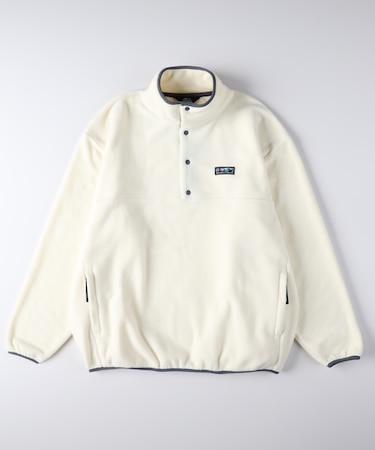 キャンプ7 フリースハーフスナップロゴトレーナー