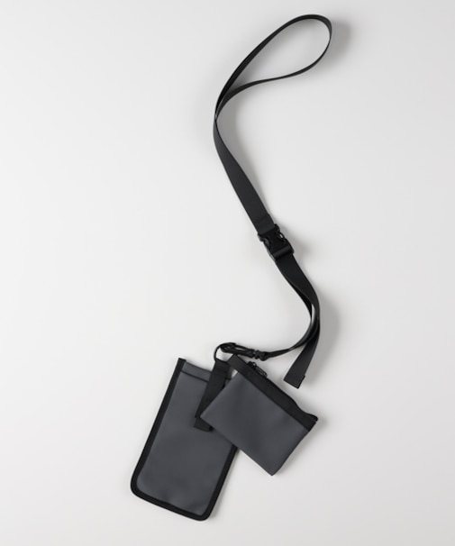 ライトオンベーシック 2連ネックウォレットショルダーポーチ