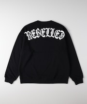 リファービッシュ バック発砲プリントスウェットプルオーバー