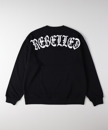 リファービッシュ バック発砲プリントスウェットプルオーバー