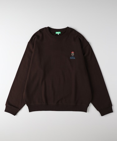 リファービッシュ ワンポイントロゴクルーネックプルオーバー