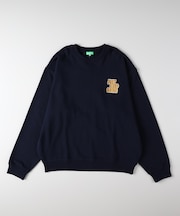 リファービッシュ ワンポイントロゴクルーネックプルオーバー