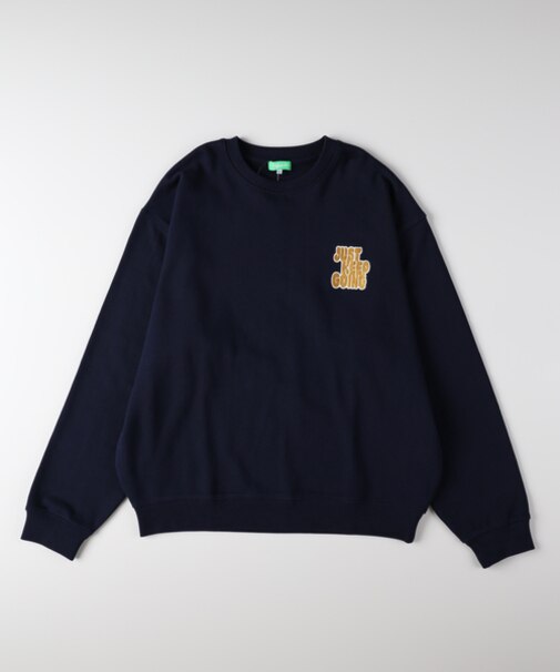 リファービッシュ ワンポイントロゴクルーネックプルオーバー