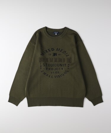 バックナンバー アクリルサークルロゴクルーネックセーター