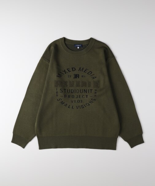 バックナンバー アクリルサークルロゴクルーネックセーター