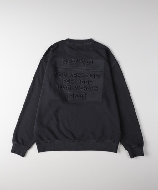 リファービッシュ ピグメント加工スウェットクルーネックプルオーバー