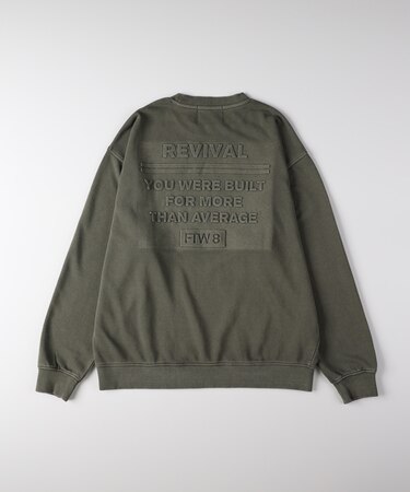 リファービッシュ ピグメント加工スウェットクルーネックプルオーバー