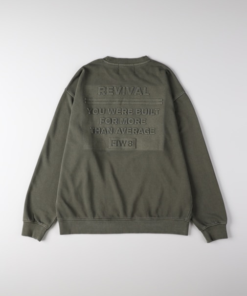 リファービッシュ ピグメント加工スウェットクルーネックプルオーバー