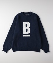 バックナンバー ダブルジャガードロゴクルーネックセーター