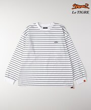 ルティグレ ボーダーワンポイントロゴ長袖Ｔシャツ