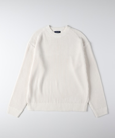 バックナンバー 畔編みクルーネックセーター