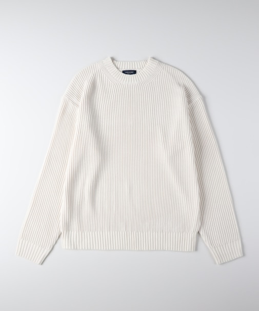 バックナンバー 畔編みクルーネックセーター