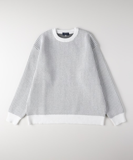 バックナンバー モールジャガードクルーネックセーター