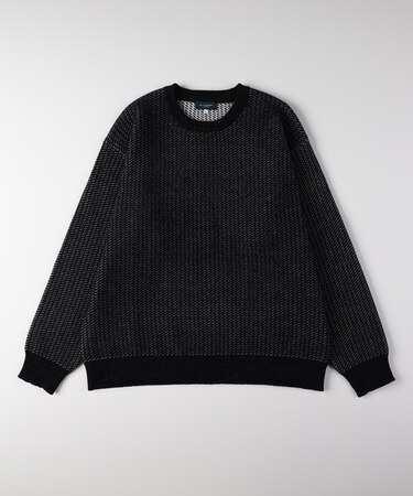 バックナンバー モールジャガードクルーネックセーター