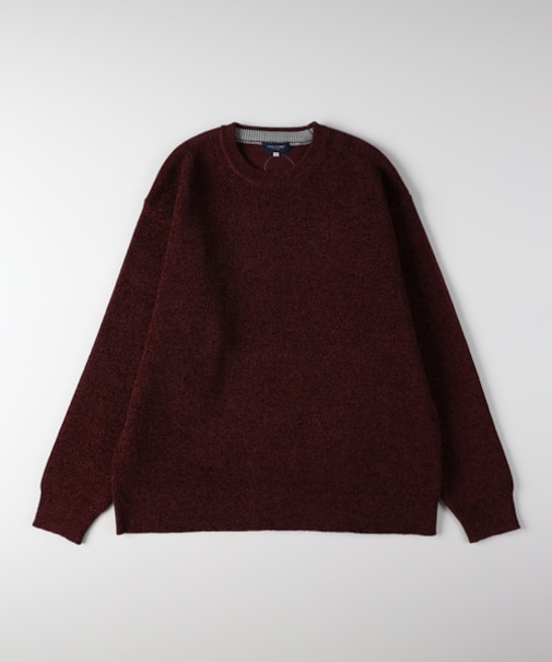 バックナンバー モールジャガードクルーネックセーター