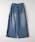 ヴィヴィアンブルー デニムサイドフリルワイドパンツ
