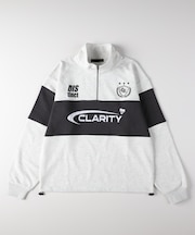 ゲームシャツロゴスウェットハーフジッププルオーバー