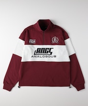 ゲームシャツロゴスウェットハーフジッププルオーバー