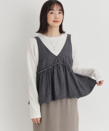 ハニーサックルローズ デニムＺＩＰ２ＷＡＹキャミ