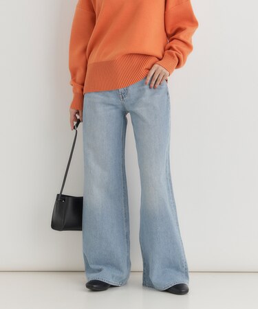 ハニーサックルローズ デニムワイドパンツ