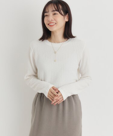 ハニーサックルローズ ジャガード長袖Ｔシャツ