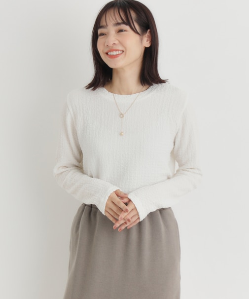 ハニーサックルローズ ジャガード長袖Ｔシャツ