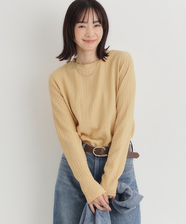 ハニーサックルローズ ジャガード長袖Ｔシャツ