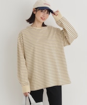 ハニーサックルローズ マルチボーダーロングＴシャツ