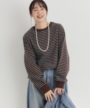 ハニーサックルローズ マルチボーダーロングＴシャツ