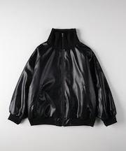 ハニーサックルローズ フェイクレザーブルゾン