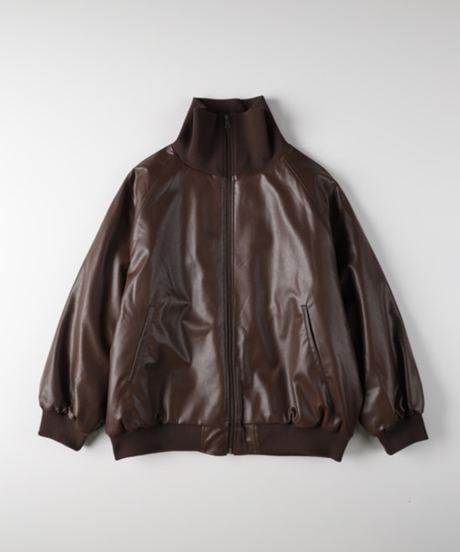 ハニーサックルローズ フェイクレザーブルゾン