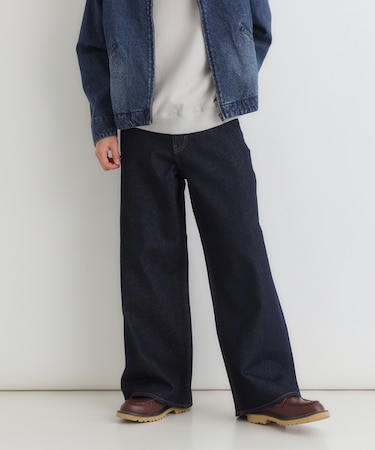 バックナンバー デニムワイドフレアパンツ