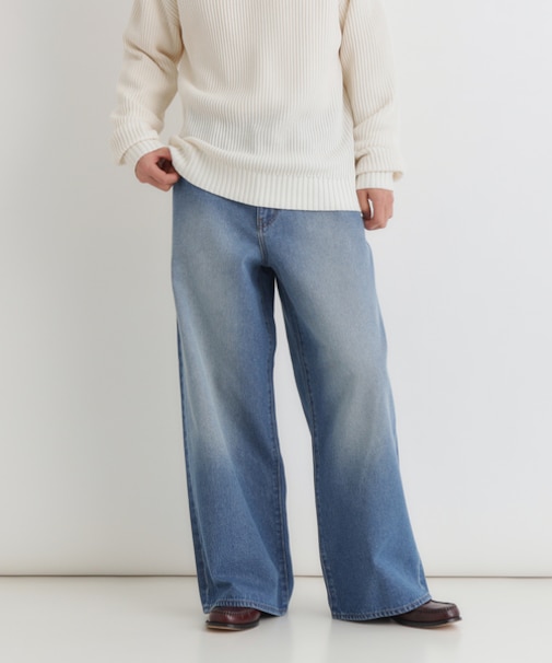 バックナンバー デニムワイドフレアパンツ