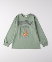 リファービッシュ ビッグシルエットフードプリント長袖Ｔシャツ