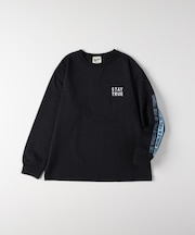 リファービッシュ ビッグシルエットロゴプリント長袖Ｔシャツ